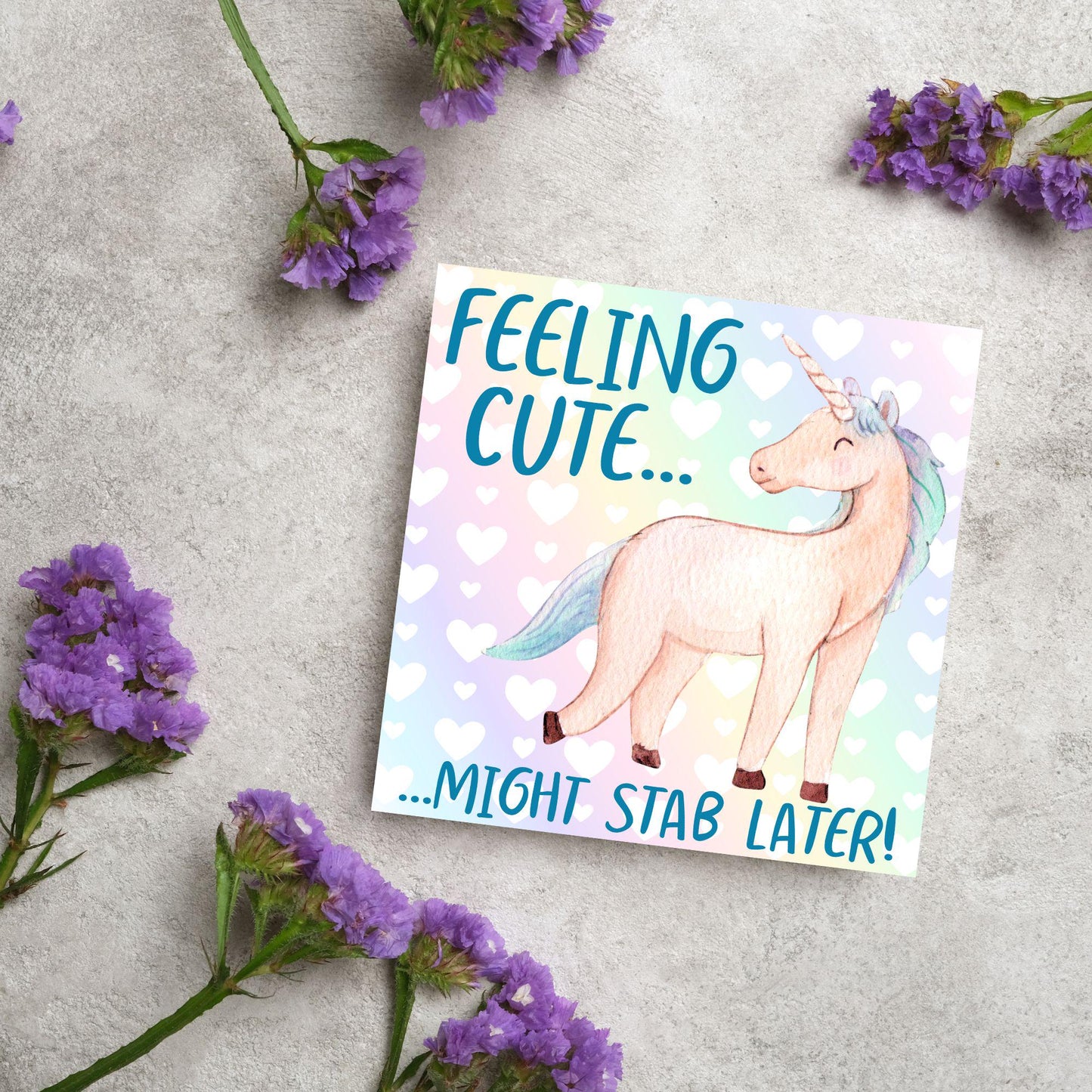 Unicorn Birthday Card, Funny Card for Granddaughter, Card for Daughter, Sister, Niece, Friend