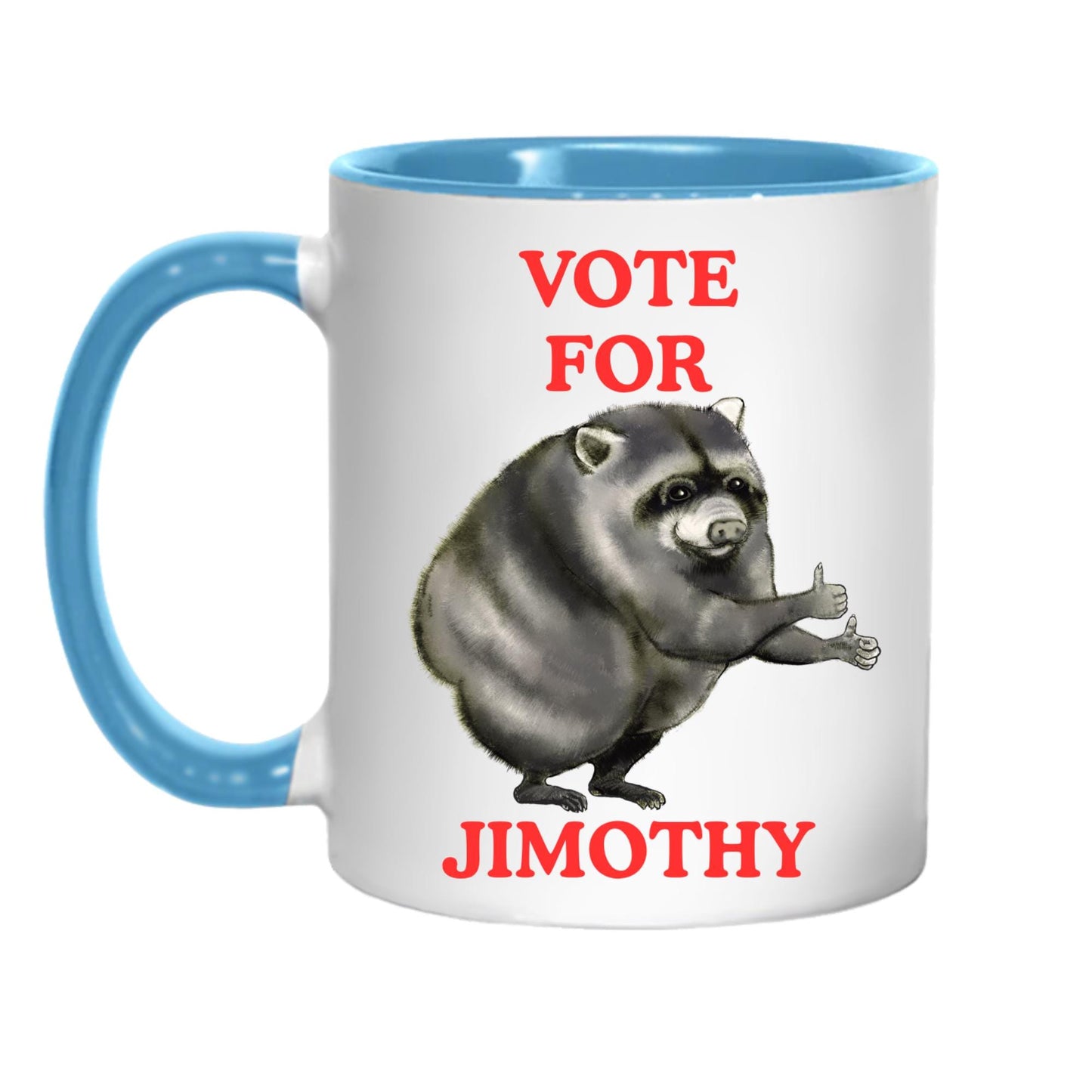 Jimothy Raccoon Mug, Seattle Viral Raccoon, Funny Meme Mug, Choice of Colours