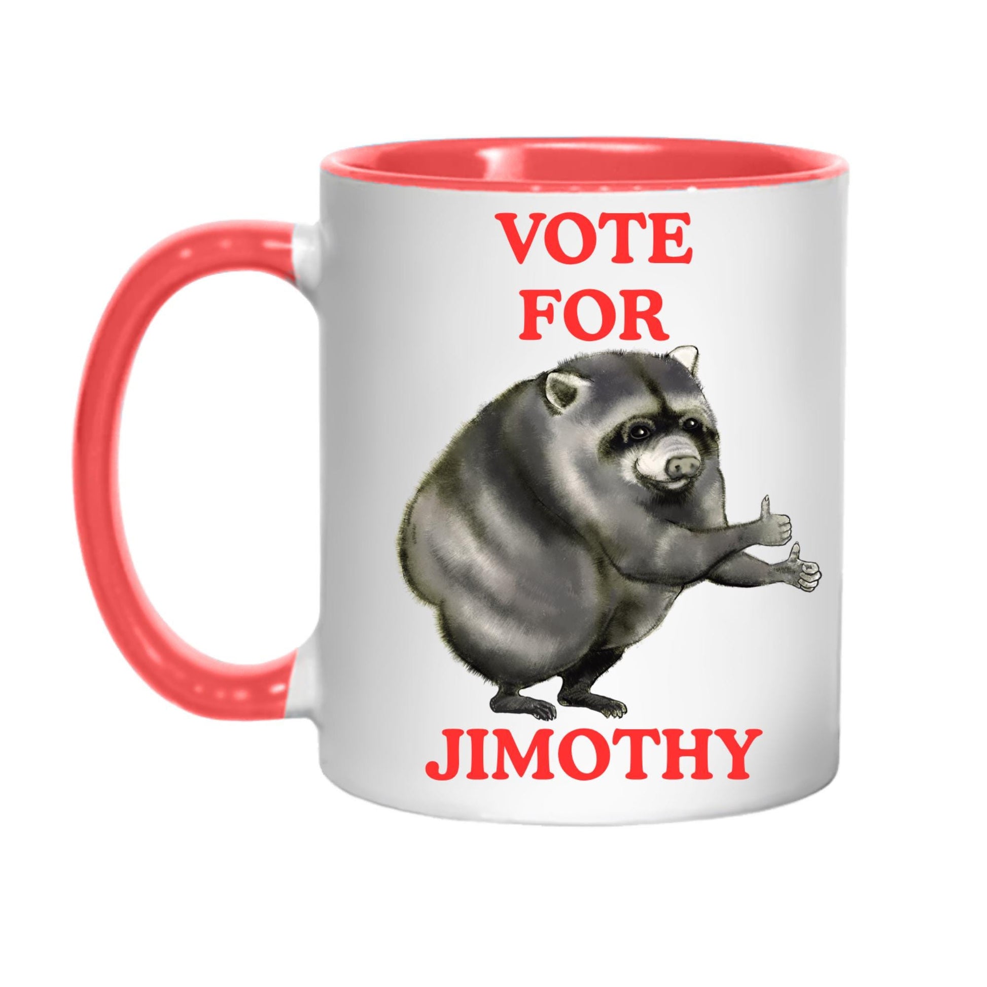 Jimothy Raccoon Mug, Seattle Viral Raccoon, Funny Meme Mug, Choice of Colours