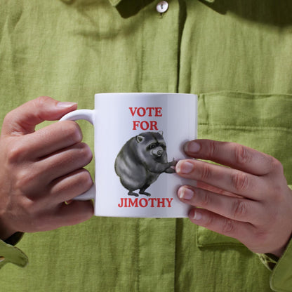 Jimothy Raccoon Mug, Seattle Viral Raccoon, Funny Meme Mug, Choice of Colours