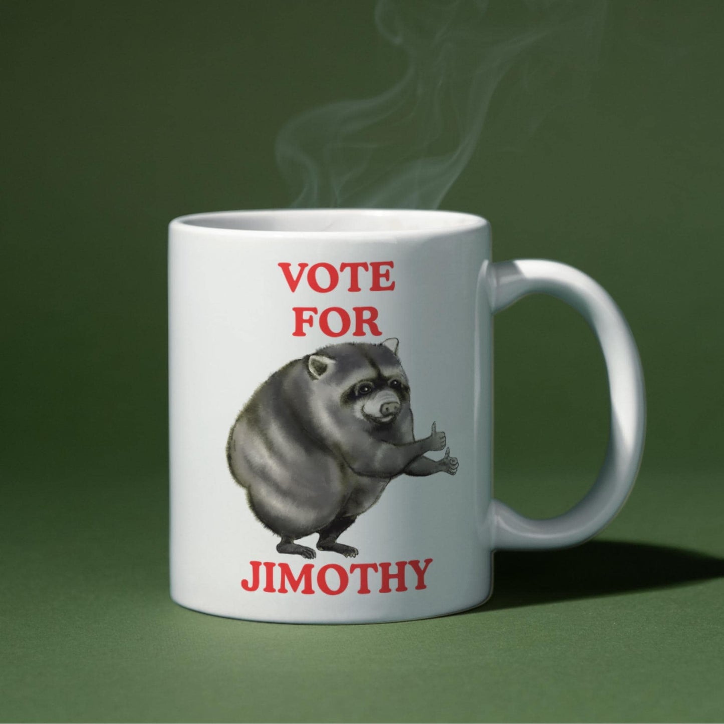 Jimothy Raccoon Mug, Seattle Viral Raccoon, Funny Meme Mug, Choice of Colours