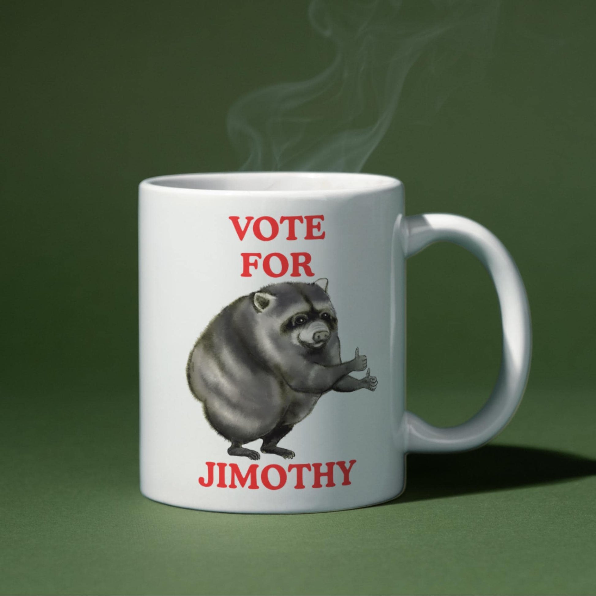 Jimothy Raccoon Mug, Seattle Viral Raccoon, Funny Meme Mug, Choice of Colours