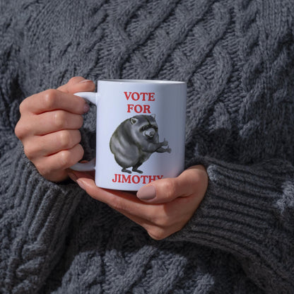 Jimothy Raccoon Mug, Seattle Viral Raccoon, Funny Meme Mug, Choice of Colours