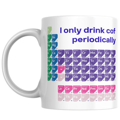 Personalised Periodic Table Mug, Chemistry Gift, Multi Colour Options, Science Mug