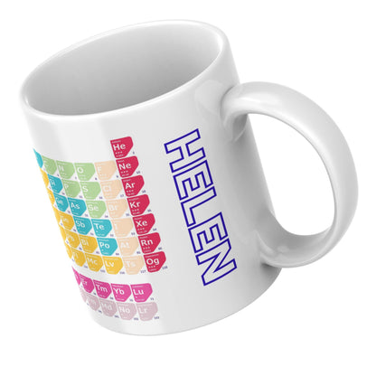 Personalised Periodic Table Mug, Chemistry Gift, Multi Colour Options, Science Mug