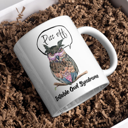 Owl Mug, Funny Coffee Cup, Great Gift For Owl Lovers, Irritable Owl, Rude Mug