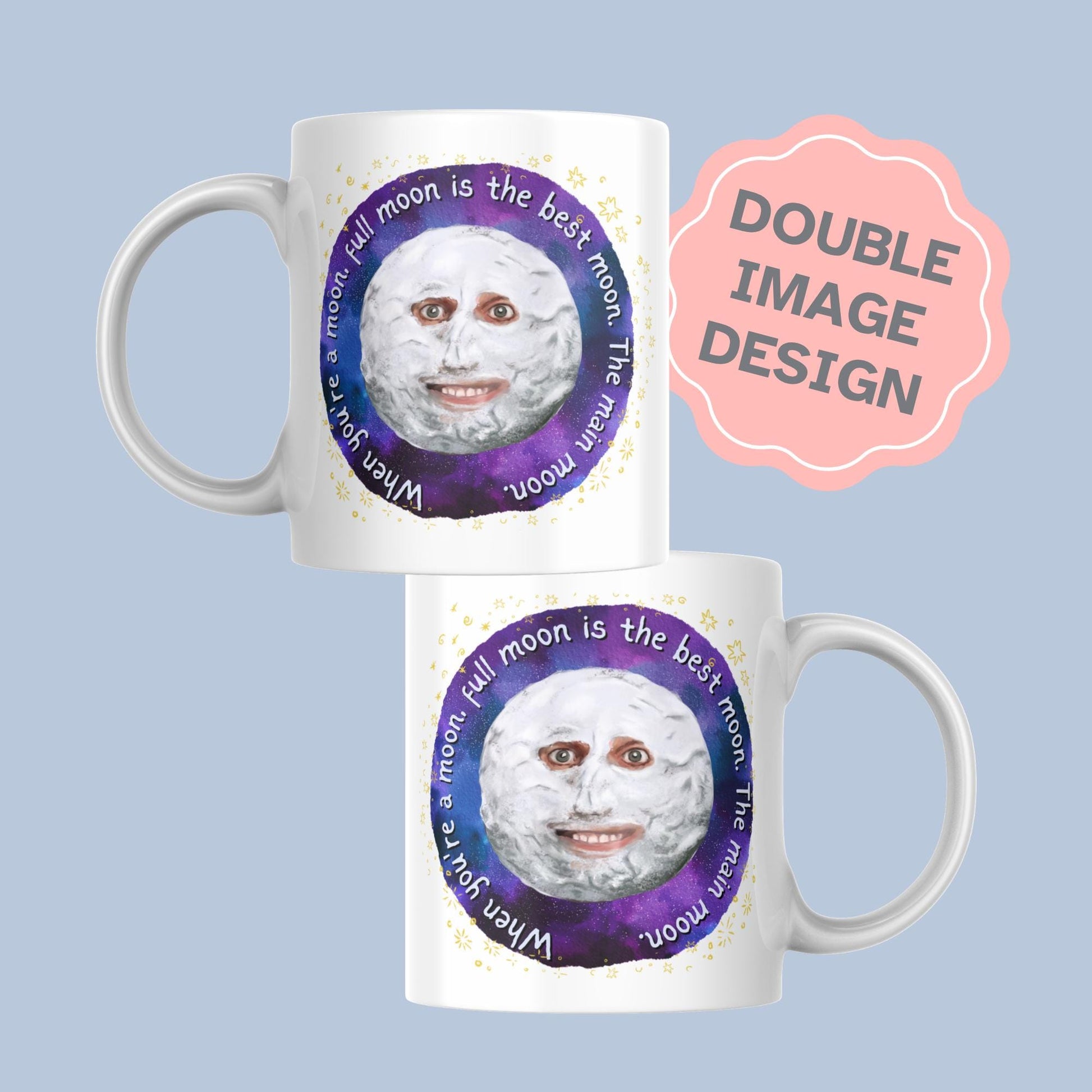 The Mighty Boosh Mug, Moon Mug, Noel Fielding, Surreal TV, Birthday Gift For Boosh Fan - Multi Colour Options