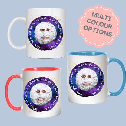 The Mighty Boosh Mug, Moon Mug, Noel Fielding, Surreal TV, Birthday Gift For Boosh Fan - Multi Colour Options