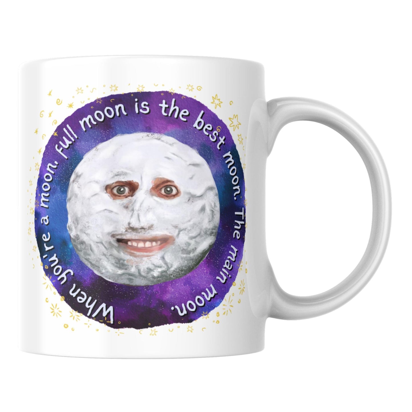 The Mighty Boosh Mug, Moon Mug, Noel Fielding, Surreal TV, Birthday Gift For Boosh Fan - Multi Colour Options