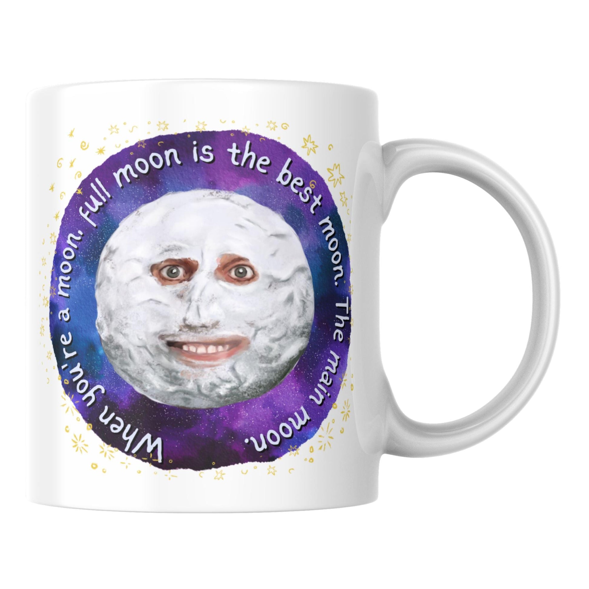 The Mighty Boosh Mug, Moon Mug, Noel Fielding, Surreal TV, Birthday Gift For Boosh Fan - Multi Colour Options