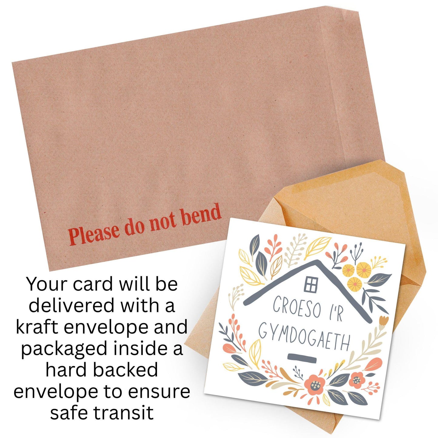 Welsh New Home card, Welcome to the Neighbourhood, Croeso, Welsh Language Cymraeg