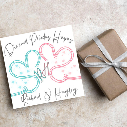 Personalised Welsh Wedding Card, Congratulations Card Welsh, Made in Wales Card, Welsh Themed Card