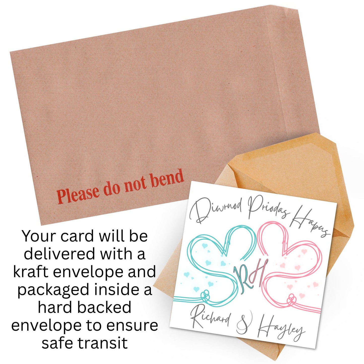 Personalised Welsh Wedding Card, Congratulations Card Welsh, Made in Wales Card, Welsh Themed Card