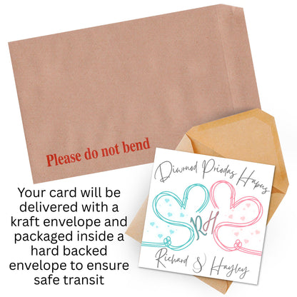 Personalised Welsh Wedding Card, Congratulations Card Welsh, Made in Wales Card, Welsh Themed Card