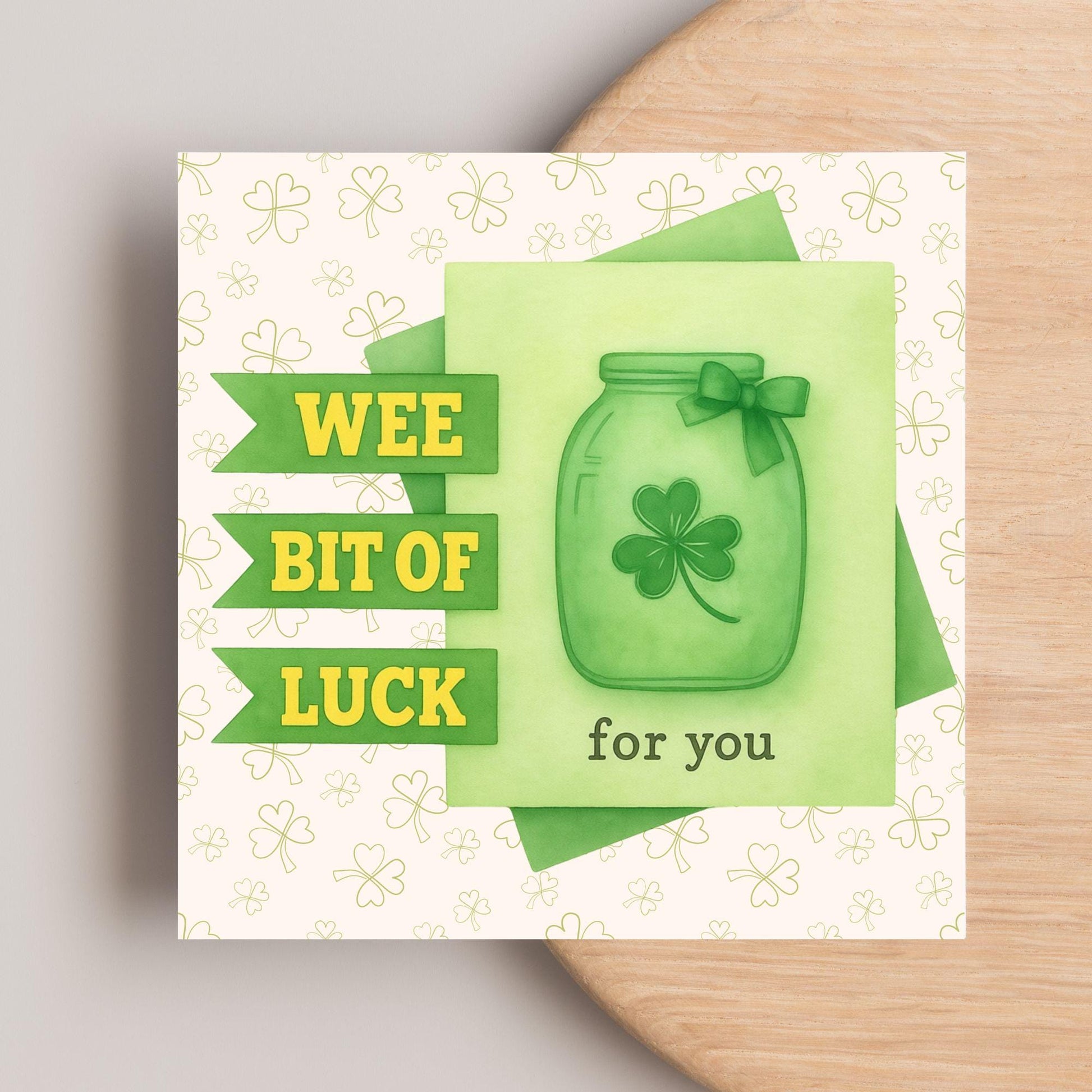 Good Luck Card, Exam Card, Lucky Clover Card, Driving Test, Travelling Card, New Job Card, Emigrating Card, Leaving Card