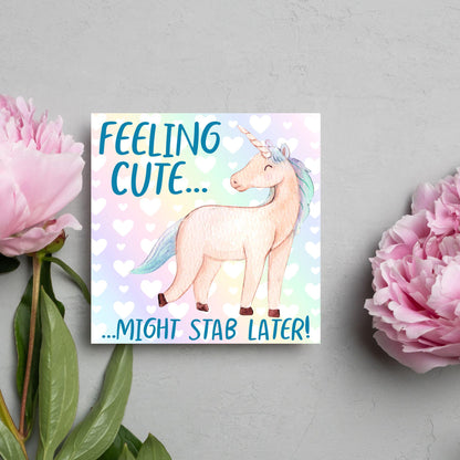Unicorn Birthday Card, Funny Card for Granddaughter, Card for Daughter, Sister, Niece, Friend