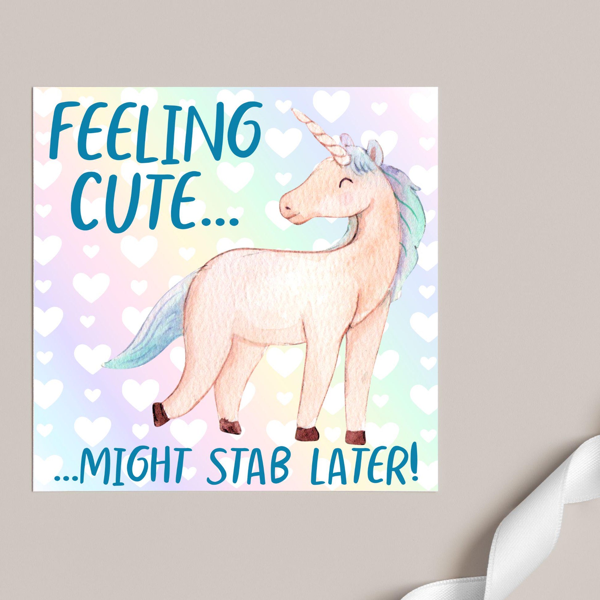 Unicorn Birthday Card, Funny Card for Granddaughter, Card for Daughter, Sister, Niece, Friend