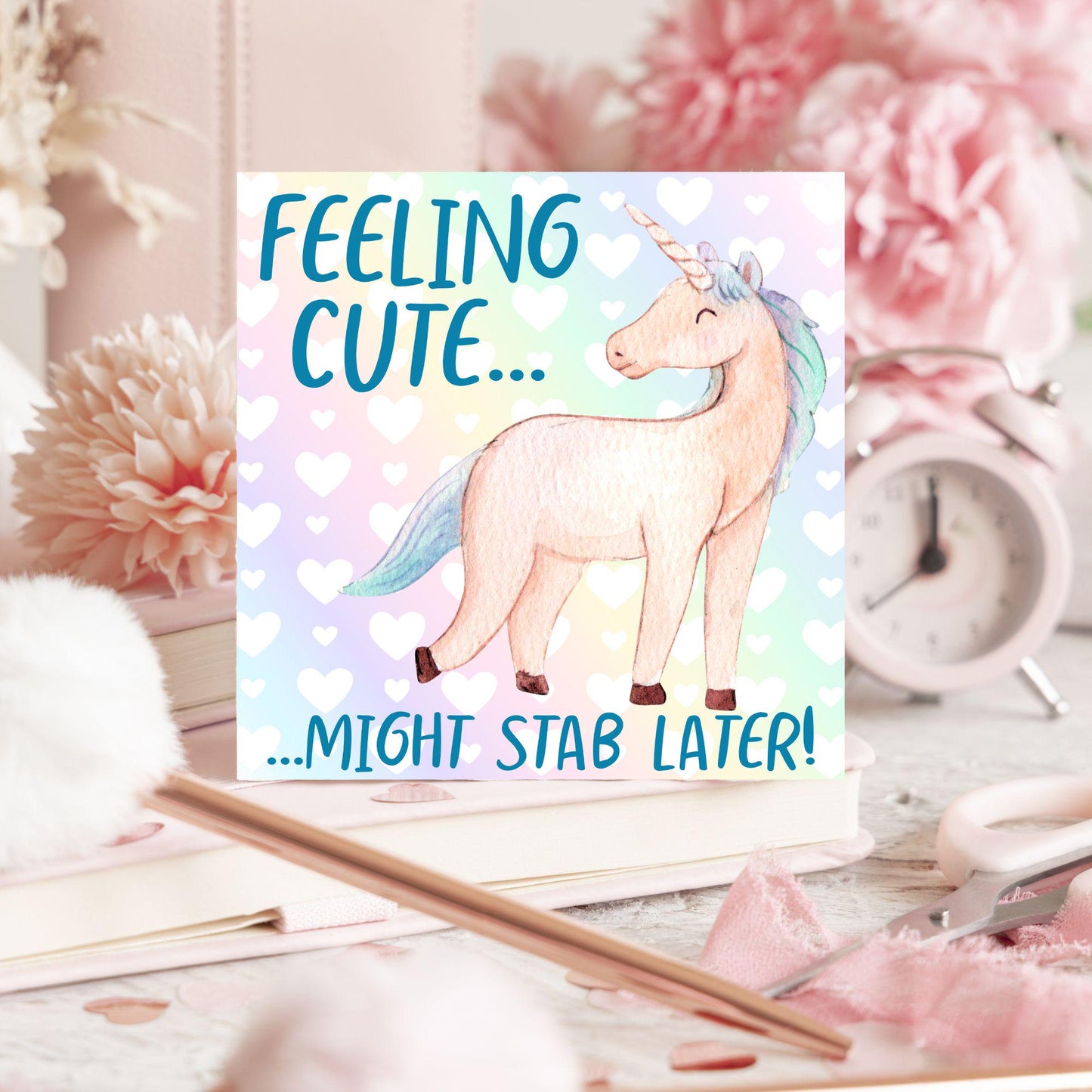 Unicorn Birthday Card, Funny Card for Granddaughter, Card for Daughter, Sister, Niece, Friend