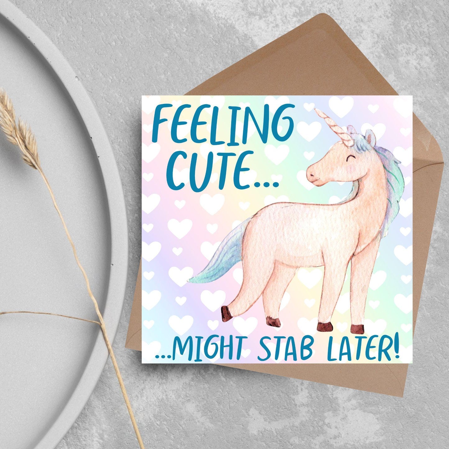 Unicorn Birthday Card, Funny Card for Granddaughter, Card for Daughter, Sister, Niece, Friend