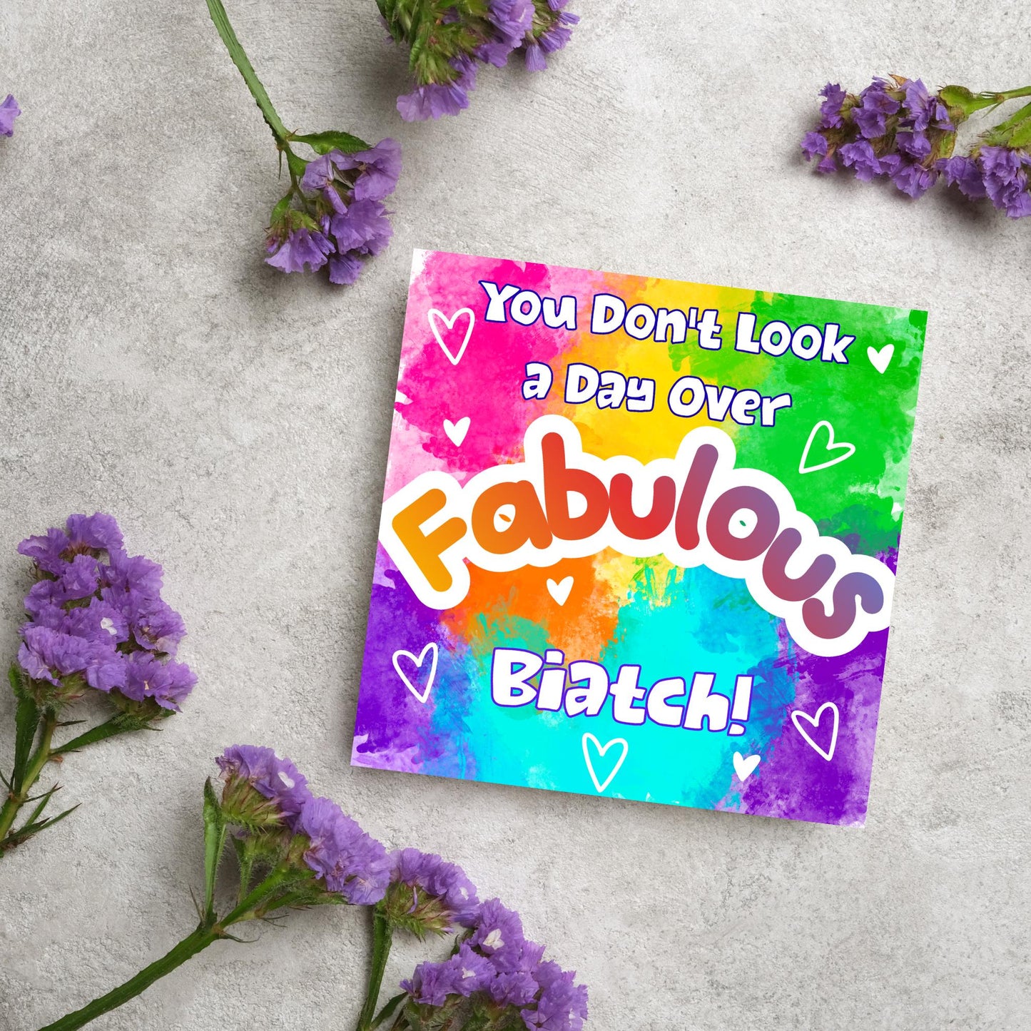 LGBTQ+ Gay Birthday Card, Pride Card, Gay Birthday, Rainbow Drag Queen, Gay, Slay, Rainbow Card