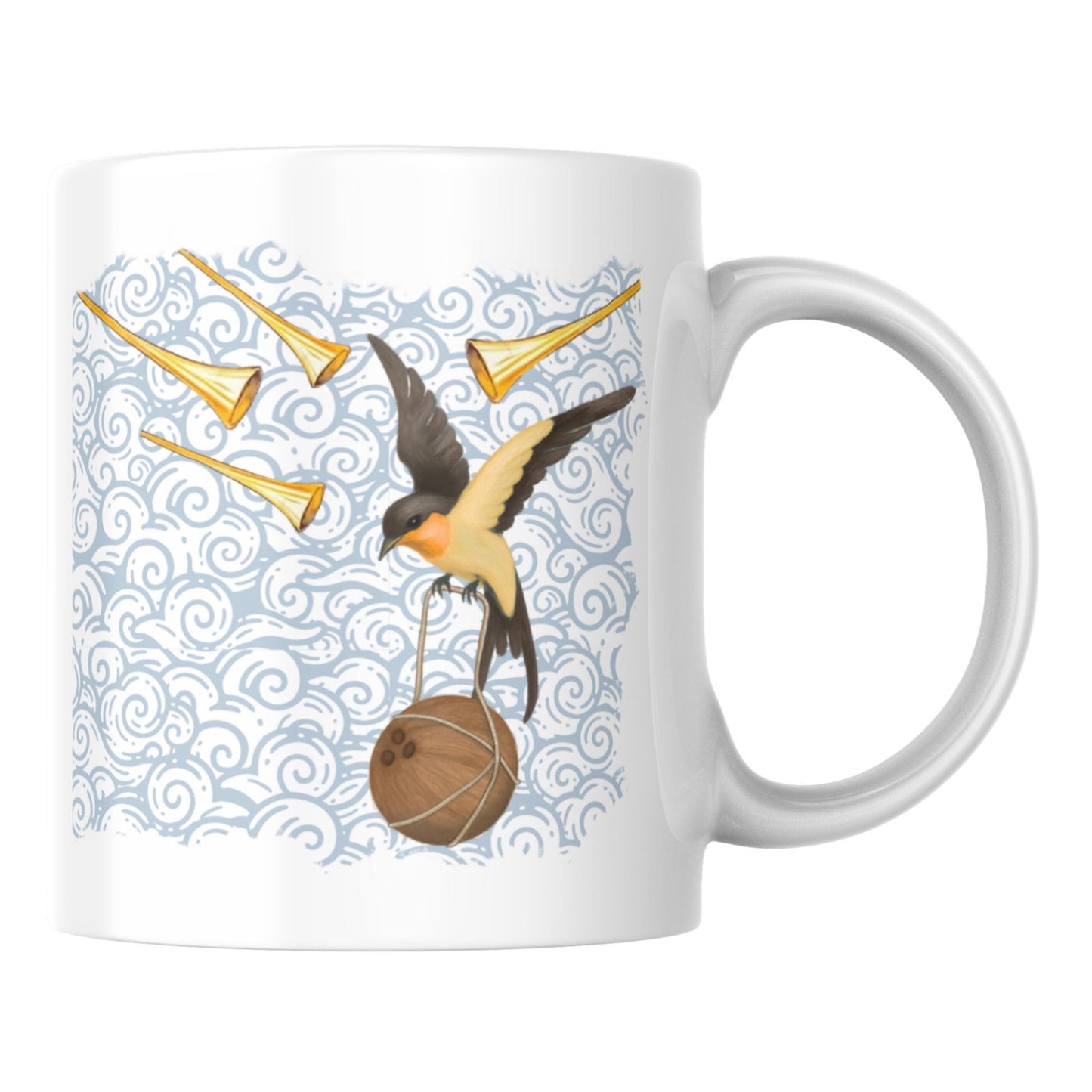 Python Mug, Fully Laden Swallow, Birthday Gift for Comedy Fans, High Quality Print Mug - Multi Colour Options