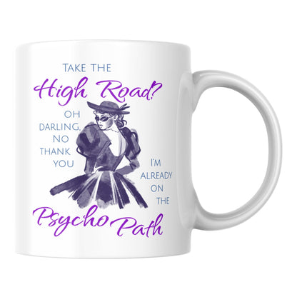 Psycho Mug, Funny Feminist Coffee Cup, Retro Design - Multi Colour Options