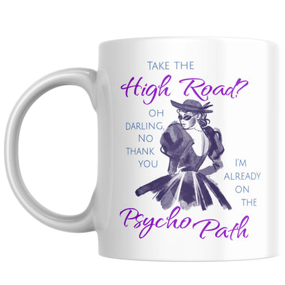 Psycho Mug, Funny Feminist Coffee Cup, Retro Design - Multi Colour Options