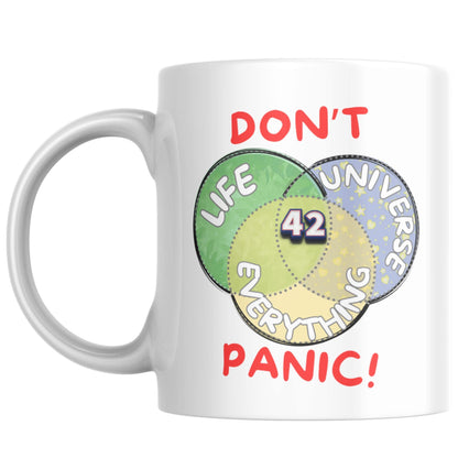 Meaning of Life Mug, Great Gift Mug, Number 42, Hitchhiker's Guide - Multi Colour Options