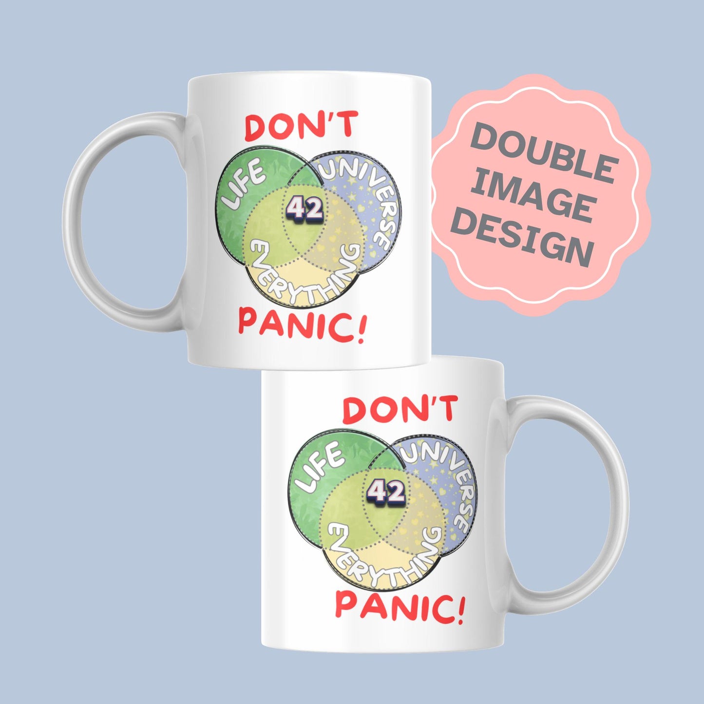 Meaning of Life Mug, Great Gift Mug, Number 42, Hitchhiker's Guide - Multi Colour Options