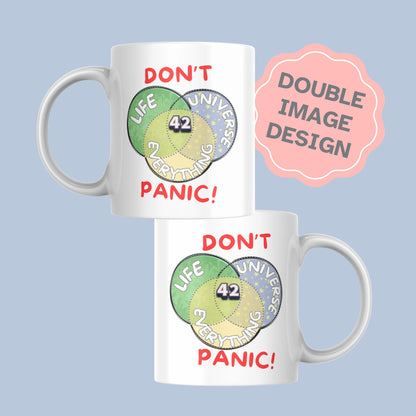 Meaning of Life Mug, Great Gift Mug, Number 42, Hitchhiker's Guide - Multi Colour Options