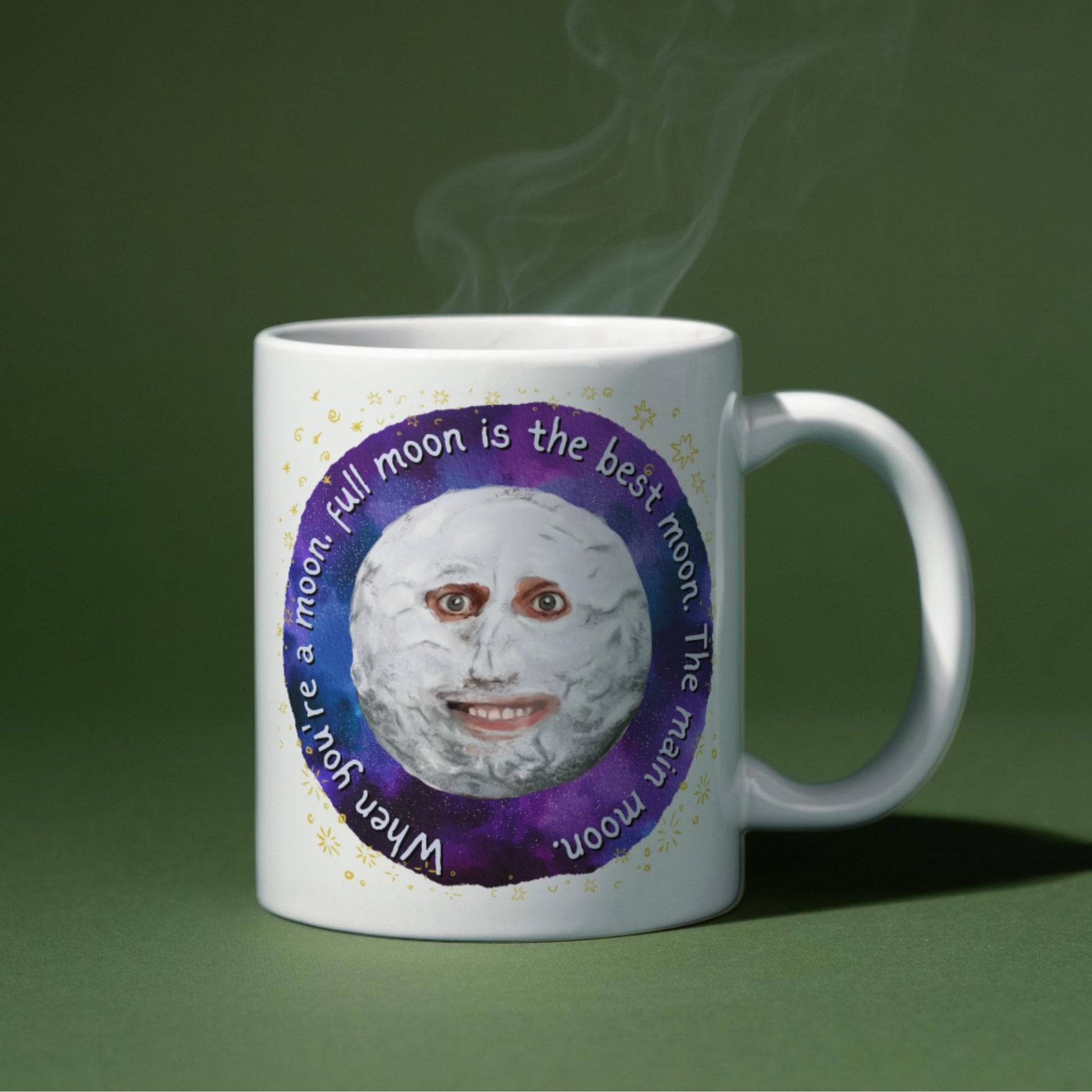 The Mighty Boosh Mug, Moon Mug, Noel Fielding, Surreal TV, Birthday Gift For Boosh Fan - Multi Colour Options
