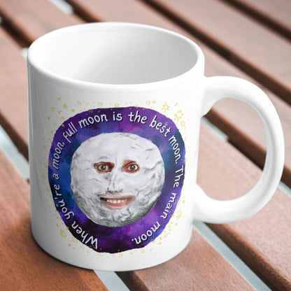 The Mighty Boosh Mug, Moon Mug, Noel Fielding, Surreal TV, Birthday Gift For Boosh Fan - Multi Colour Options