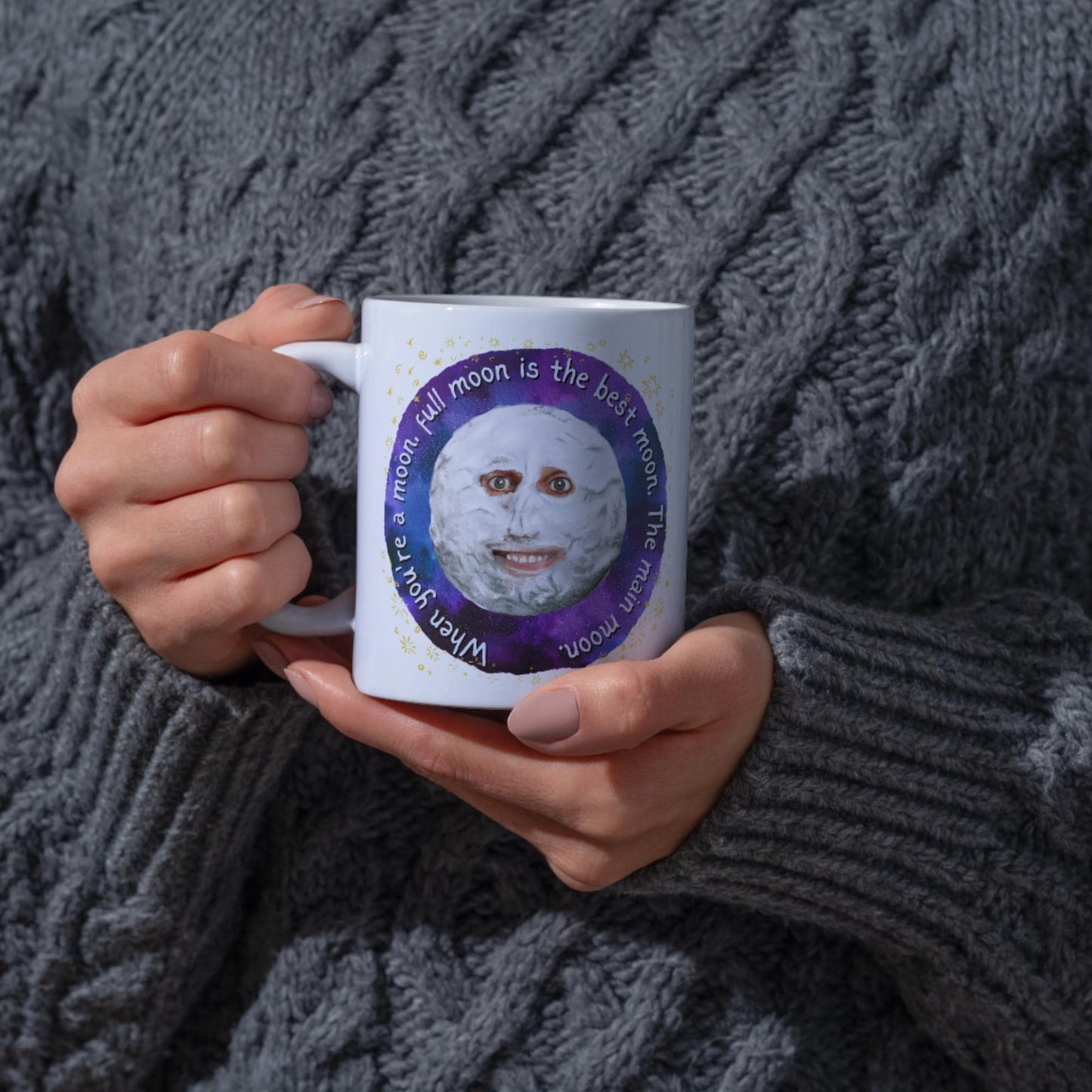 The Mighty Boosh Mug, Moon Mug, Noel Fielding, Surreal TV, Birthday Gift For Boosh Fan - Multi Colour Options