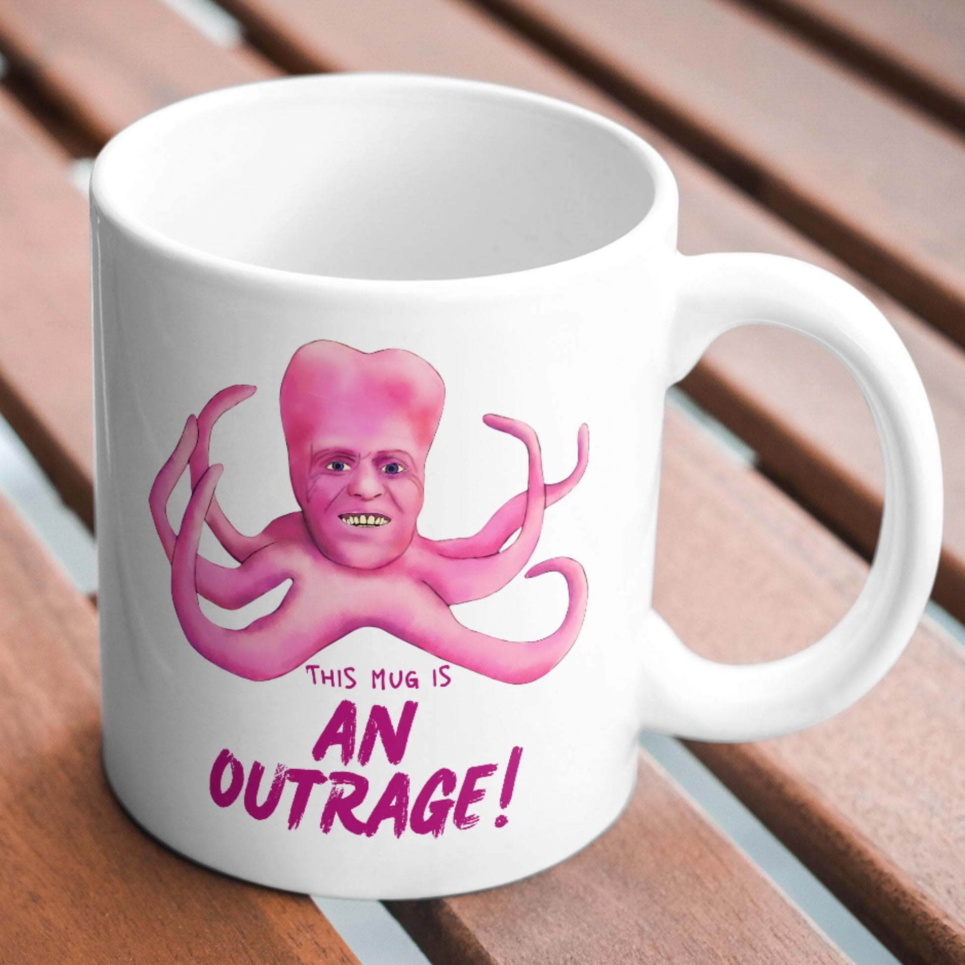 The Mighty Boosh Mug, Tony Harrison Outrage, Noel Fielding, Surreal TV, Birthday Gift For Boosh Fan - Multi Colour Options