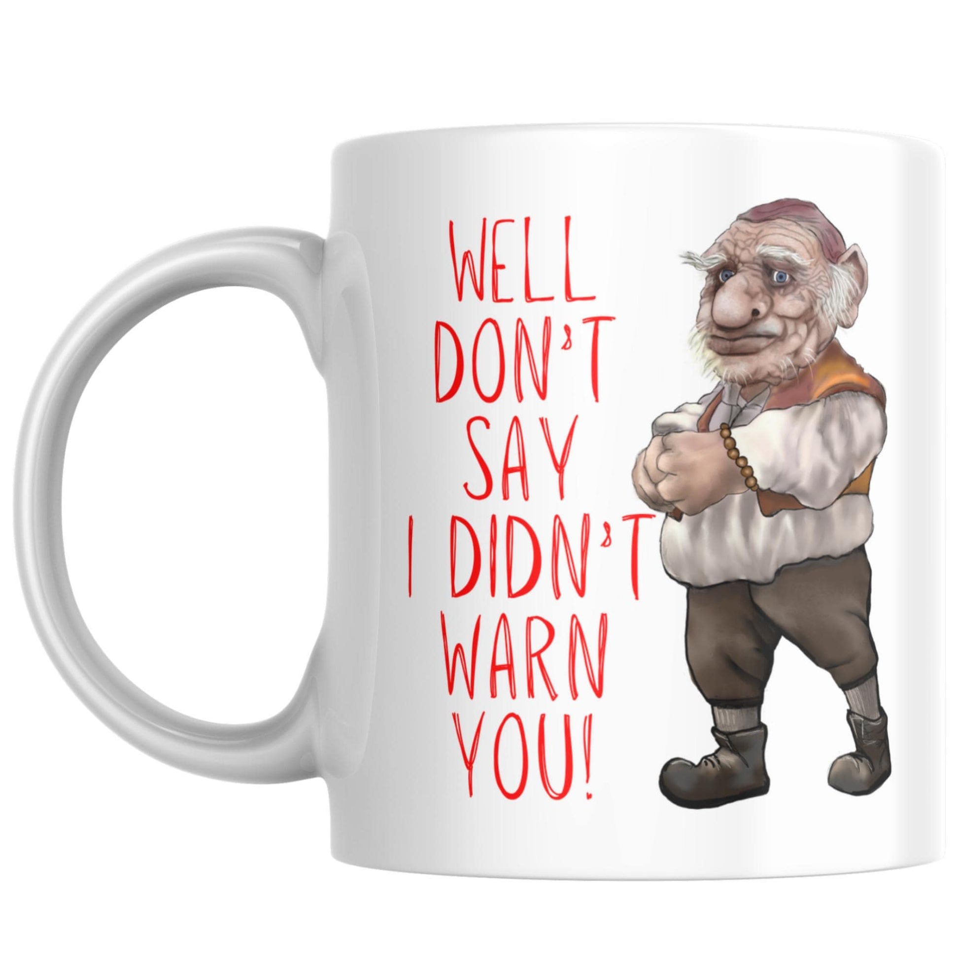Labyrinth Hoggle Mug, Tea Cup, 80's Classic, Fantasy Movie, Cult Film Gift - Multi Colour Options