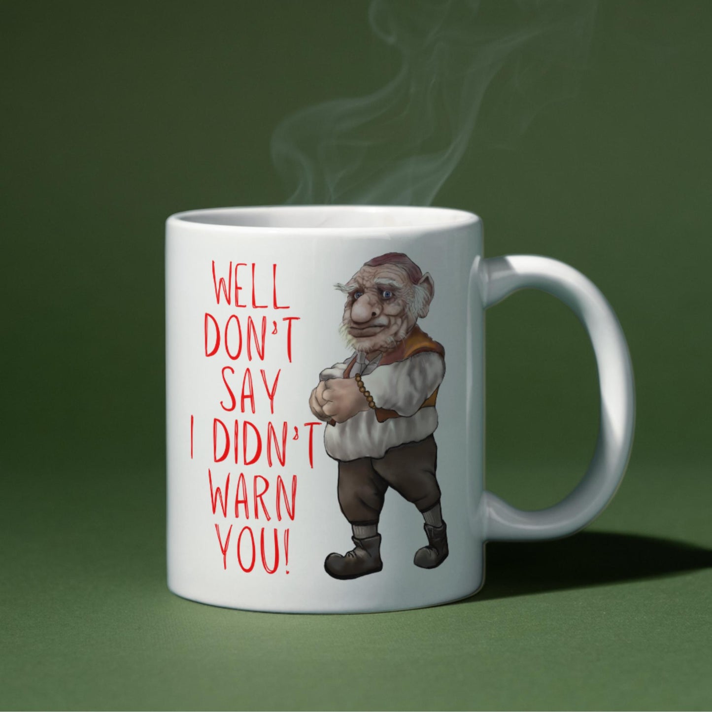 Labyrinth Hoggle Mug, Tea Cup, 80's Classic, Fantasy Movie, Cult Film Gift - Multi Colour Options