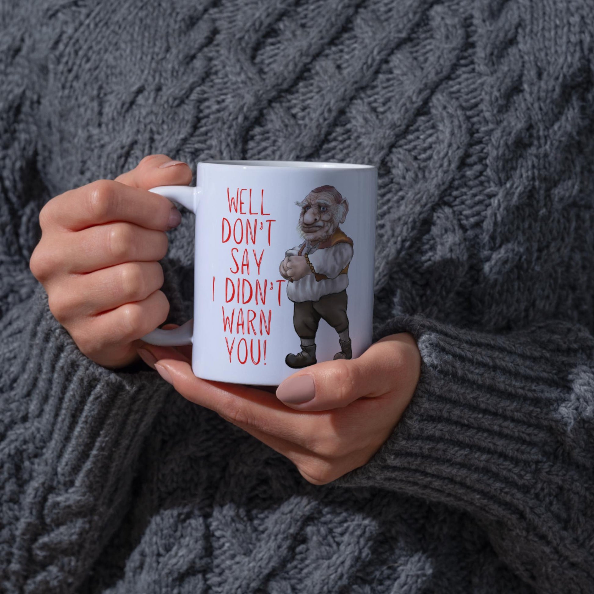 Labyrinth Hoggle Mug, Tea Cup, 80's Classic, Fantasy Movie, Cult Film Gift - Multi Colour Options