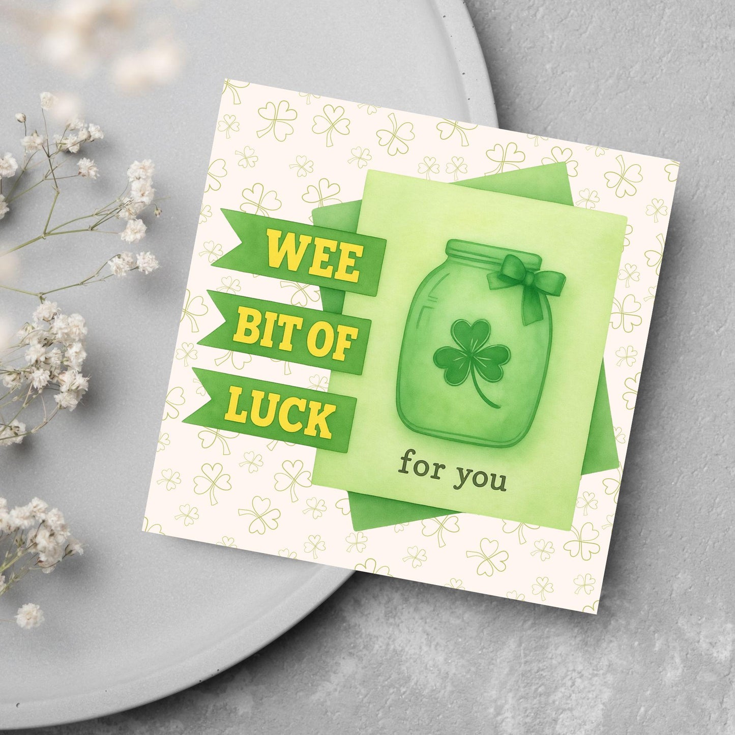 Good Luck Card, Exam Card, Lucky Clover Card, Driving Test, Travelling Card, New Job Card, Emigrating Card, Leaving Card