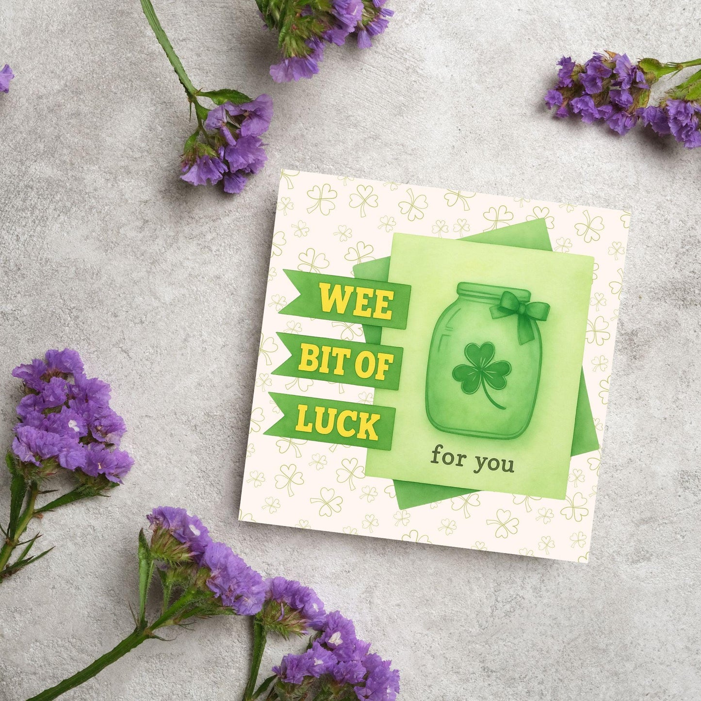 Good Luck Card, Exam Card, Lucky Clover Card, Driving Test, Travelling Card, New Job Card, Emigrating Card, Leaving Card
