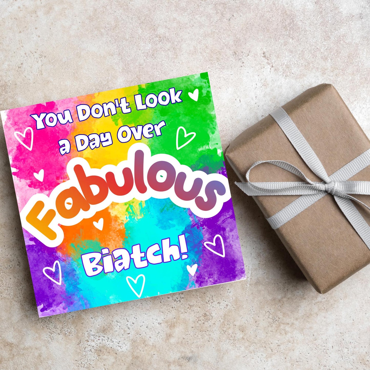 LGBTQ+ Gay Birthday Card, Pride Card, Gay Birthday, Rainbow Drag Queen, Gay, Slay, Rainbow Card