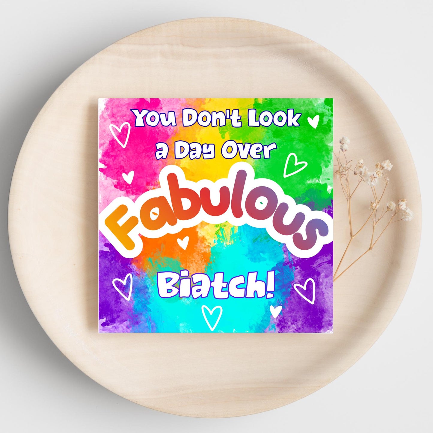 LGBTQ+ Gay Birthday Card, Pride Card, Gay Birthday, Rainbow Drag Queen, Gay, Slay, Rainbow Card
