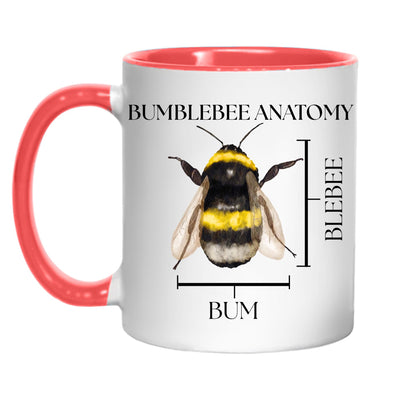 Bumblebee Anatomy Mug, Funny Science Gift, Multi Colour Options