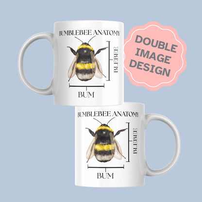 Bumblebee Anatomy Mug, Funny Science Gift, Multi Colour Options