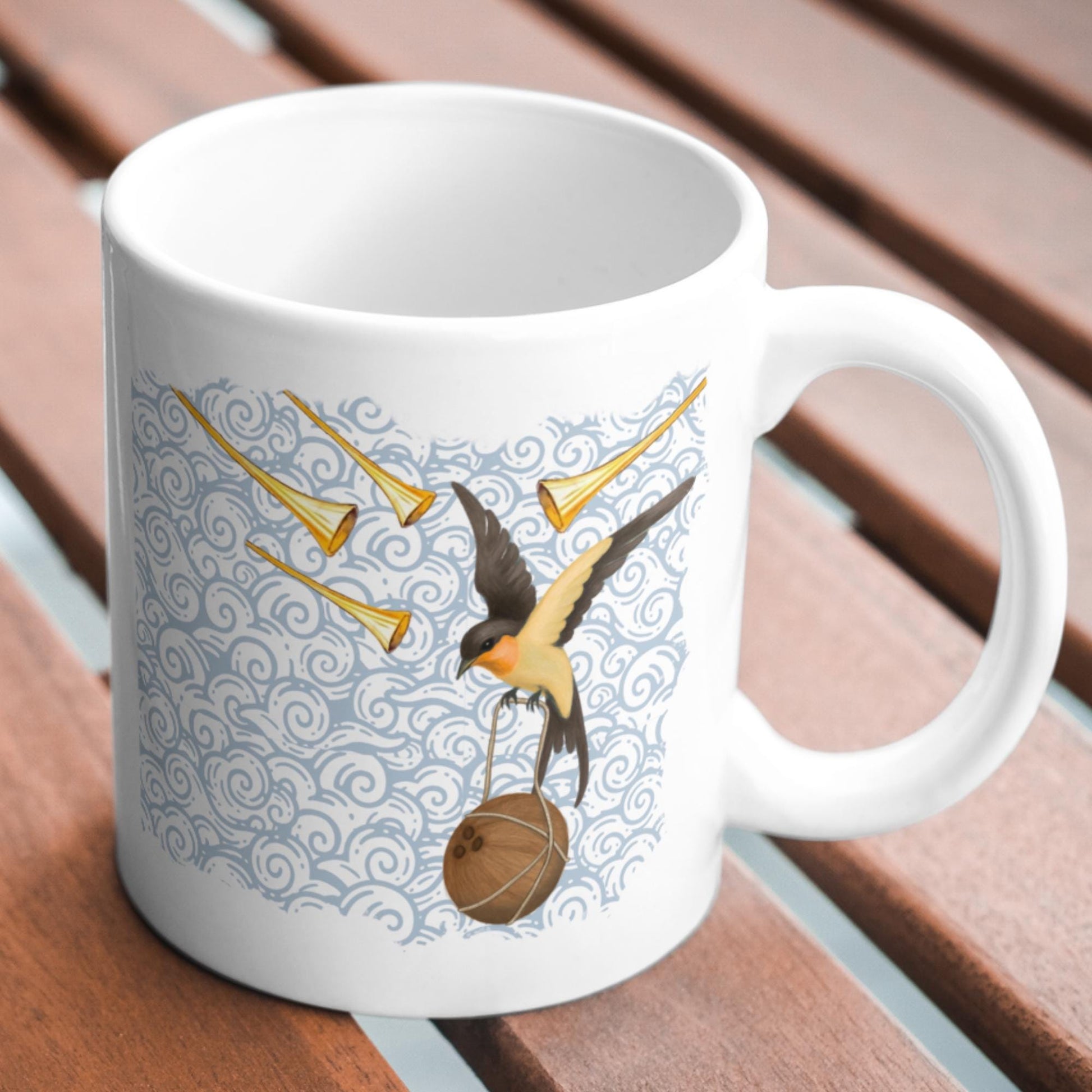 Python Mug, Fully Laden Swallow, Birthday Gift for Comedy Fans, High Quality Print Mug - Multi Colour Options