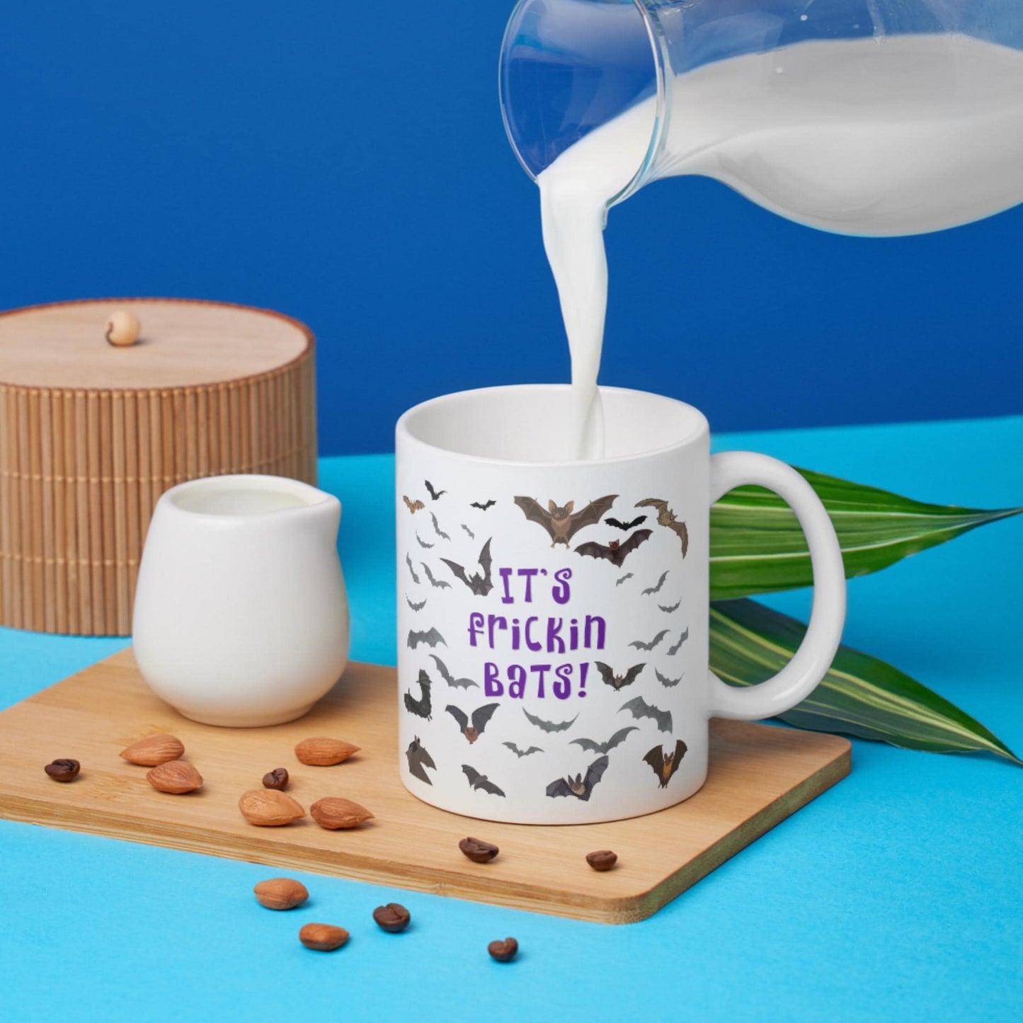 It's Frickin Bats Mug, Halloween Funny Meme Mug, Choice of Colours, Goth Mug, Bat Mug