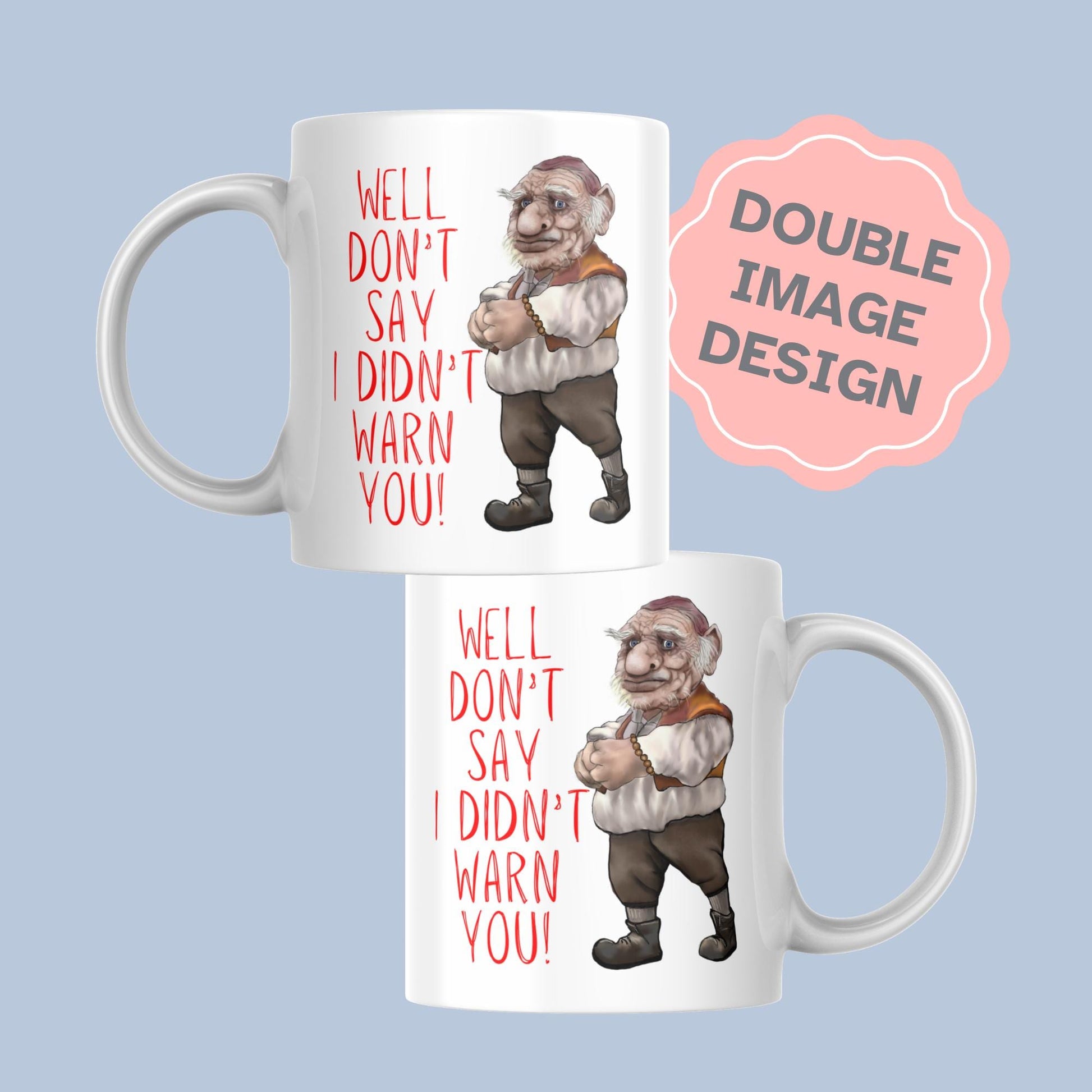 Labyrinth Hoggle Mug, Tea Cup, 80's Classic, Fantasy Movie, Cult Film Gift - Multi Colour Options