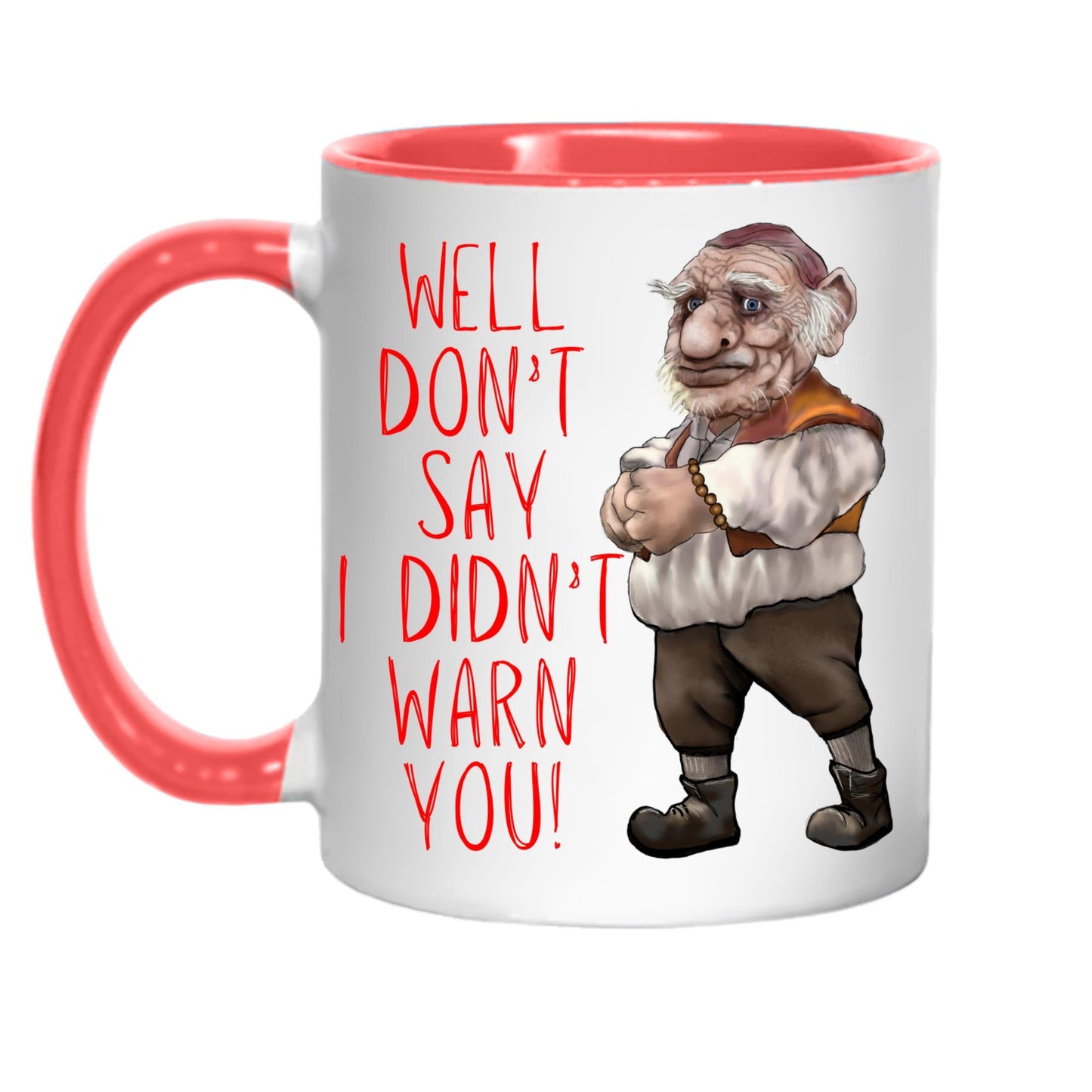 Labyrinth Hoggle Mug, Tea Cup, 80's Classic, Fantasy Movie, Cult Film Gift - Multi Colour Options