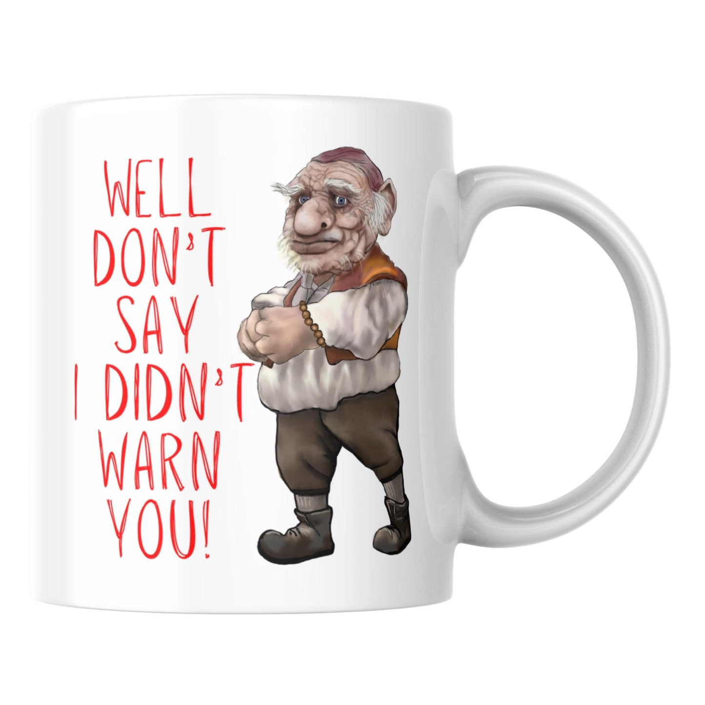 Labyrinth Hoggle Mug, Tea Cup, 80's Classic, Fantasy Movie, Cult Film Gift - Multi Colour Options