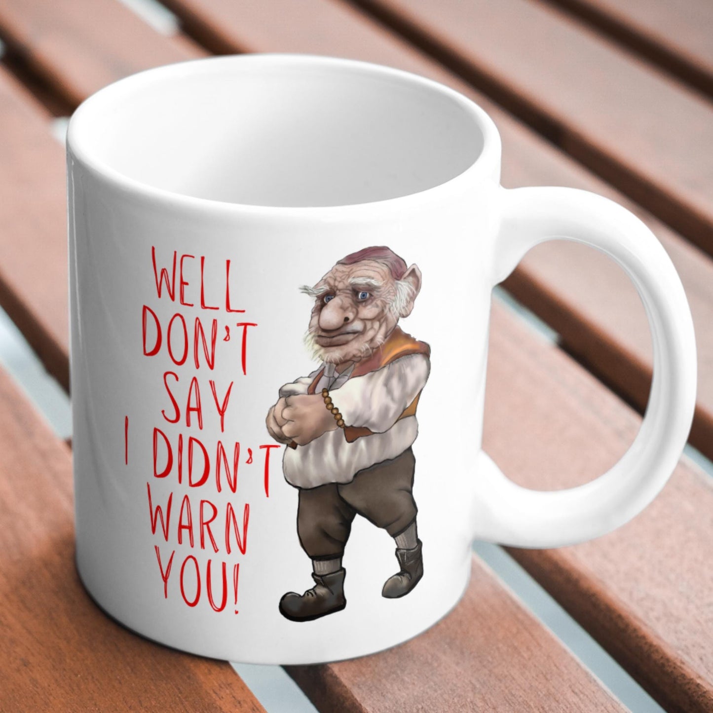Labyrinth Hoggle Mug, Tea Cup, 80's Classic, Fantasy Movie, Cult Film Gift - Multi Colour Options