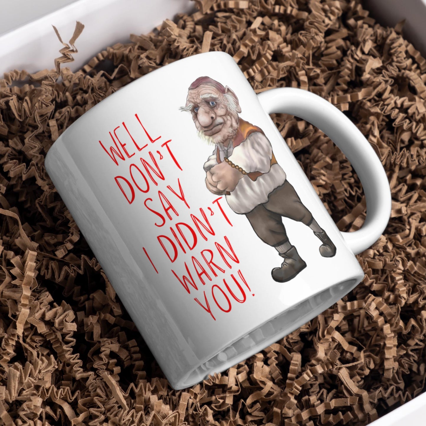 Labyrinth Hoggle Mug, Tea Cup, 80's Classic, Fantasy Movie, Cult Film Gift - Multi Colour Options